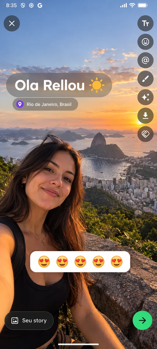 Editor de Stories do Rellou